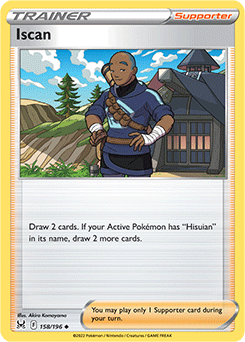 Uncommon Pokémon card Iscan 158/196 from Lost Origin expansion