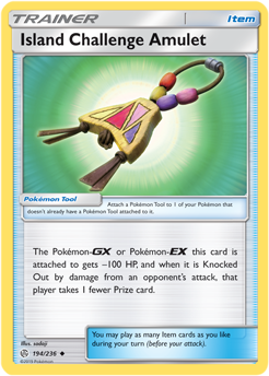 Island Challenge Amulet 194/236 Pokémon card from Cosmic Eclipse for sale at best price