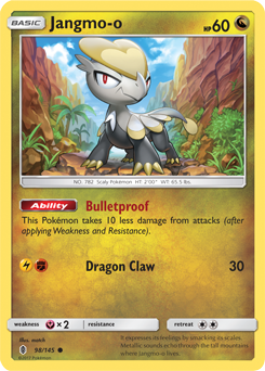 Jangmo-o 98/145 Pokémon card from Guardians Rising for sale at best price