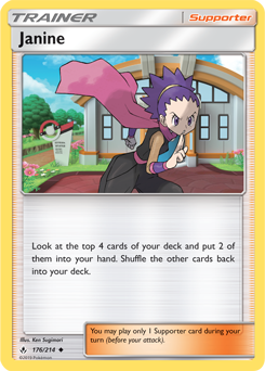 Uncommon Pokémon card Janine 176/214 from Unbroken Bonds expansion