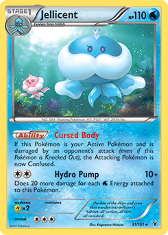 Rare Pokémon card Jellicent 31/101 from Noble Victories expansion
