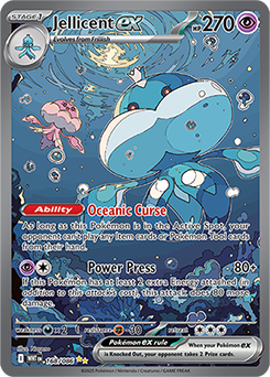 Special illustration rare Pokémon card Jellicent ex 168/86 from White Flare expansion