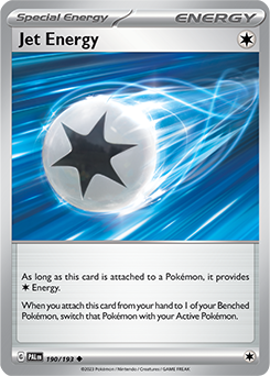 Uncommon Pokémon card Jet Energy 190/193 from Paldea Evolved expansion