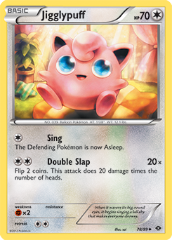 Uncommon Pokémon card Jigglypuff 78/99 from Next Destinies expansion
