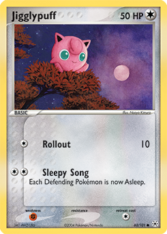 Common Pokémon card Jigglypuff 63/101 from Ex Hidden Legends expansion