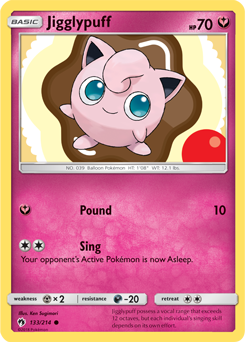 Jigglypuff 133/214 Pokémon card from Lost Thunder for sale at best price
