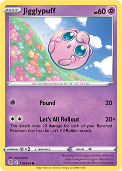 Jigglypuff 110/264 Pokémon card from Fusion Strike for sale at best price