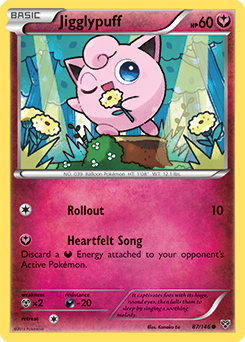 Common Pokémon card Jigglypuff 87/146 from X&Y expansion