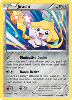 Jirachi 42/108 Pokémon card from Roaring Skies for sale at best price