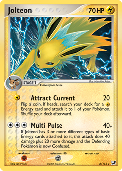 Jolteon 8/115 Pokémon card from Ex Unseen Forces for sale at best price