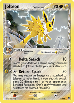 Carte Pokémon Voltali 7/113 de la série Ex Espèces Delta en vente au meilleur prix