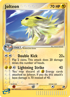 Jolteon 6/100 Pokémon card from Ex Sandstorm for sale at best price