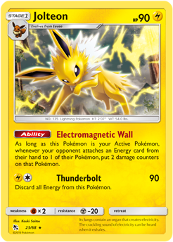 Jolteon 23/68 Pokémon card from Hidden Fates for sale at best price