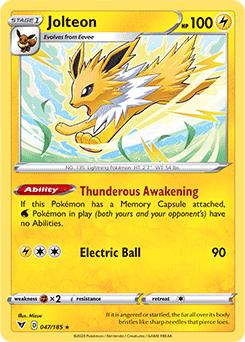 Jolteon 047/185 Pokémon card from Vivid Voltage for sale at best price