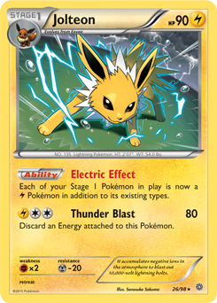 Jolteon 26/98 Pokémon card from Ancient Origins for sale at best price
