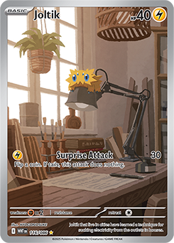 Illustration rare Pokémon card Joltik 116/86 from White Flare expansion