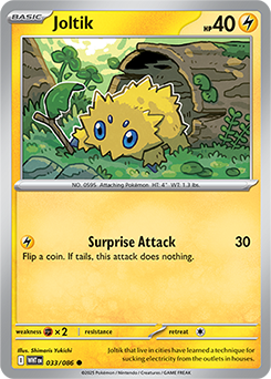 Common Pokémon card Joltik 33/86 from White Flare expansion