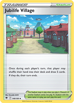 Jubilife Village 148/189 Pokémon card from Astral Radiance for sale at best price