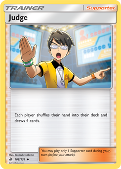 Uncommon Pokémon card Judge 108/131 from Forbidden Light expansion