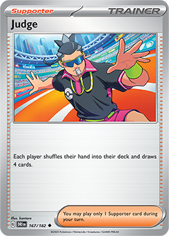 Uncommon Pokémon card Judge 167/182 from Destined Rivals expansion