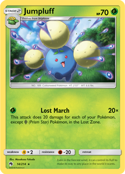 Jumpluff 14/214 Pokémon card from Lost Thunder for sale at best price