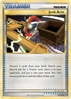 Uncommon Pokémon card Junk Arm 87/102 from Triumphant expansion
