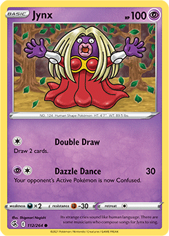 Common Pokémon card Jynx 112/264 from Fusion Strike expansion