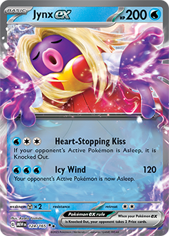 Double rare Pokémon card Jynx ex 124/165 from 151 expansion