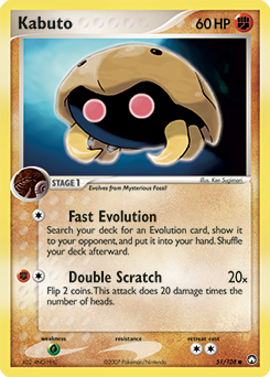 Kabuto 51/108 Pokémon card from Ex Power Keepers for sale at best price