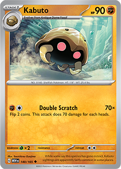 Kabuto 140/165 Pokémon card from 151 for sale at best price