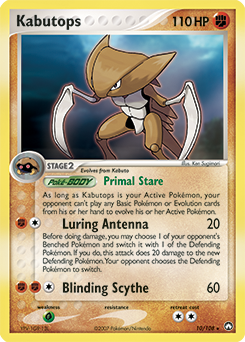 Carte Pokémon Kabutops 10/108 de la série Ex Gardiens du Pouvoir en vente au meilleur prix