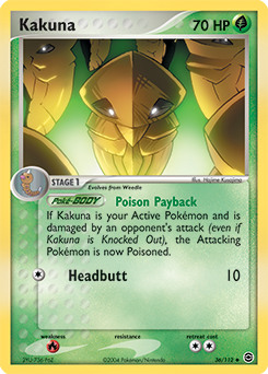 Kakuna 36/112 Pokémon card from Ex Fire Red Leaf Green for sale at best price