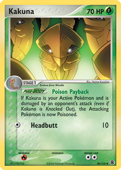 Carte Pokémon Coconfort 36/112 de la série Ex Rouge Feu Vert Feuille en vente au meilleur prix