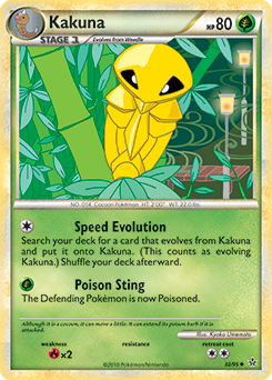 Uncommon Pokémon card Kakuna 32/95 from Unleashed expansion