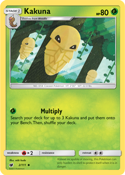 Kakuna 2/111 Pokémon card from Crimson Invasion for sale at best price