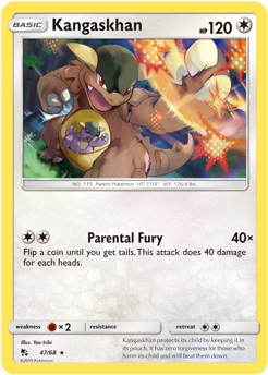 Kangaskhan 47/68 Pokémon card from Hidden Fates for sale at best price