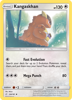 Kangaskhan 128/181 Pokémon card from Team Up for sale at best price