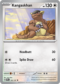 Kangaskhan 165/197 Pokémon card from Obsidian Flames for sale at best price