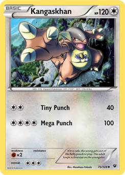 Kangaskhan 75/124 Pokémon card from Fates Collide for sale at best price