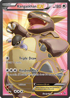 Full Art Pokémon Pokémon card Kangaskhan EX 103/106 from Flashfire expansion