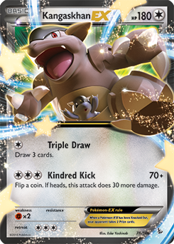 Pokémon EX Pokémon card Kangaskhan EX 78/106 from Flashfire expansion