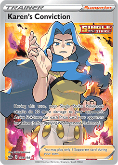Karen's Conviction 193/198 Pokémon card from Chilling Reign for sale at best price