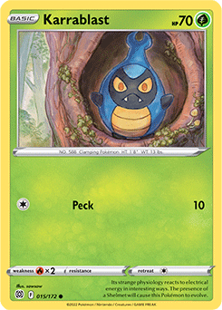 Karrablast 015/172 Pokémon card from Brilliant Stars for sale at best price