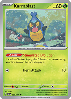 Common Pokémon card Karrablast 9/86 from Black Bolt expansion