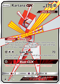 Kartana GX 106/111 Pokémon card from Crimson Invasion for sale at best price