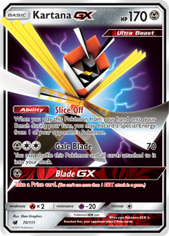 Kartana GX 70/111 Pokémon card from Crimson Invasion for sale at best price