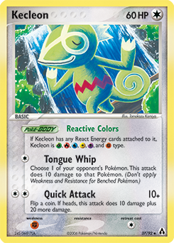 Carte Pokémon Kecleon 37/92 de la série Ex Créateurs de Légendes en vente au meilleur prix