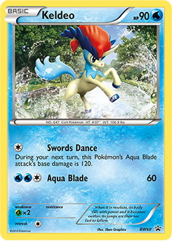 Promo Pokémon card Keldeo BW60 from Back & White Promos expansion