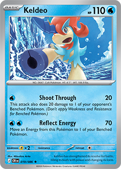 Carte Pokémon Rare Keldeo 19/86 de la série Chaos Ascendant