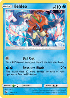 Keldeo 26/73 Pokémon card from Shining Legends for sale at best price